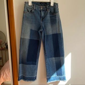 J. Brand culotte patchwork dyed jeans